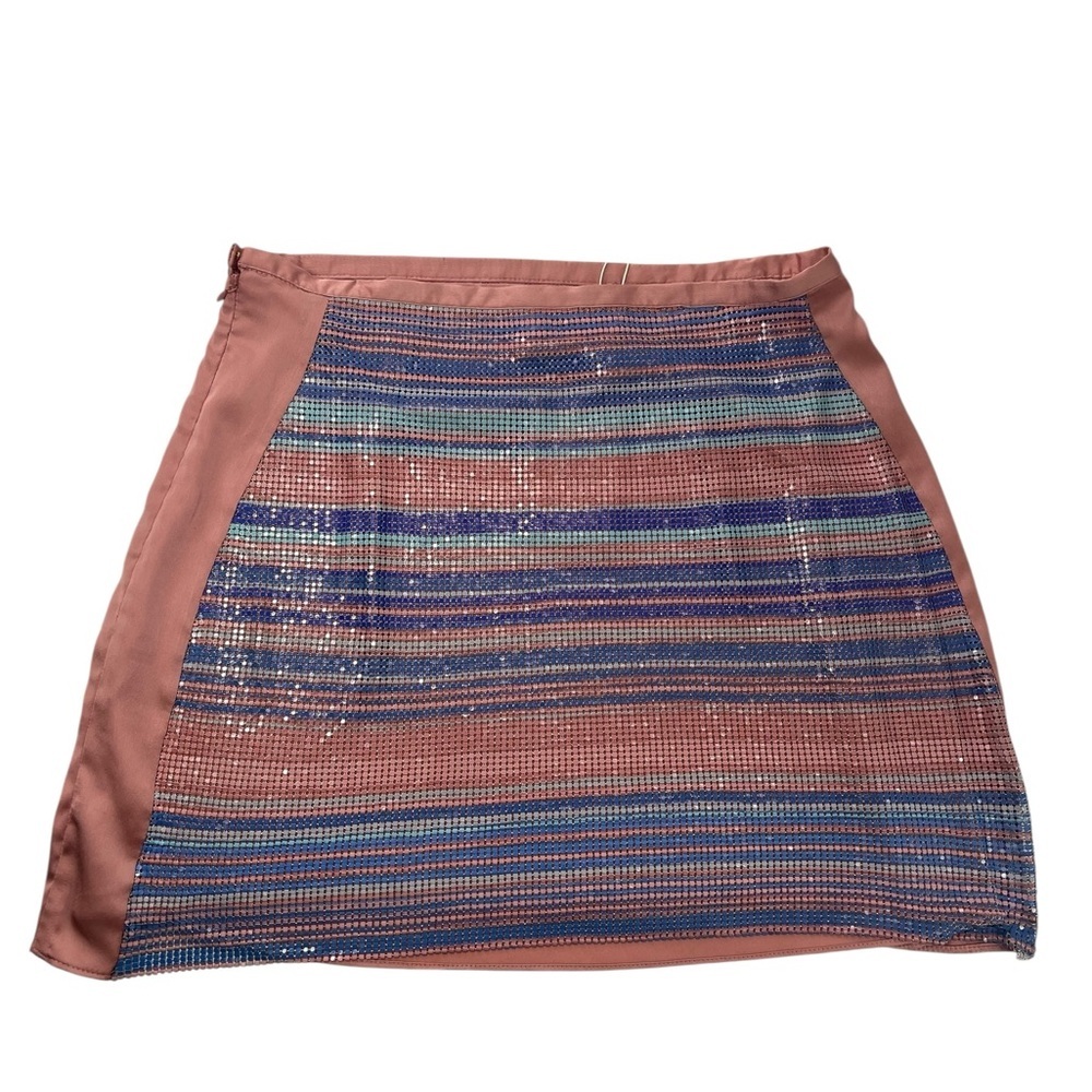 NWT Ramy Brook Exclusive Kate Pink & Blue Striped Skirt 4 - Picture 5 of 10
